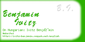 benjamin ivitz business card